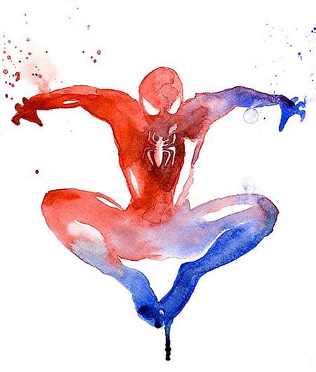 Watercolor Paintings of Superheroes