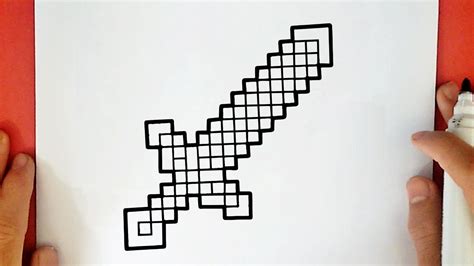 How To Draw A Minecraft Sword