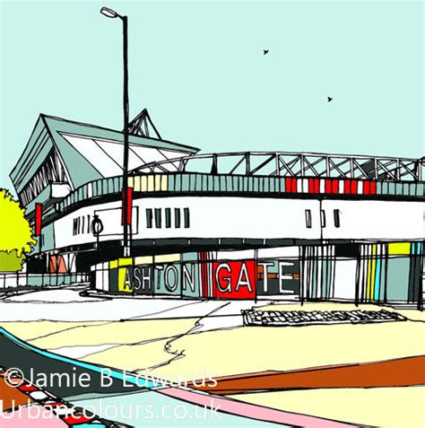 Ashton Gate Print | Bristol City Stadium Print | Bristol City Gift – URBAN COLOURS