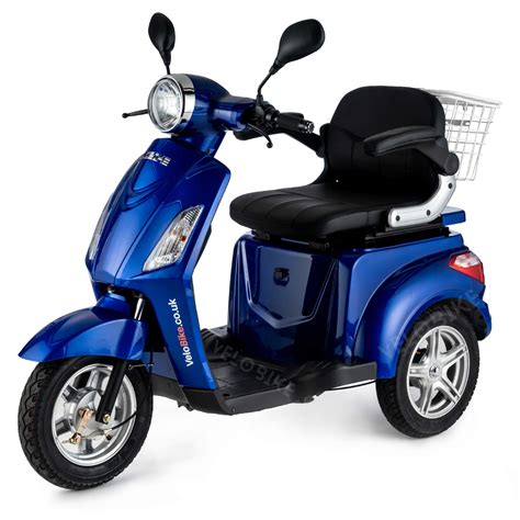 Buy VELECO 3 Wheeled Electric Mobility Scooter 900W 8 mph/16 mph ZT15 Blue Online at ...