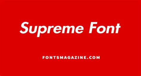 Supreme Font Download | The Fonts Magazine