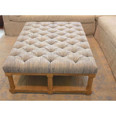 Custom Tufted Ottoman Coffee Table – Mortise & Tenon