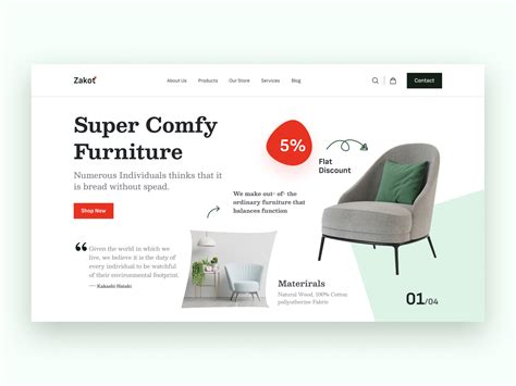 Furniture website design by Nasrin Akter on Dribbble