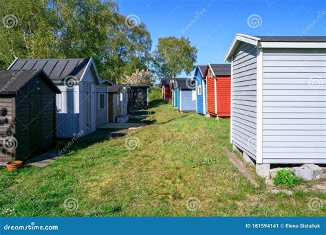 Small Beach Houses in Ystad City in Skane, Sweden Stock Image - Image of holiday, sand: 181594141