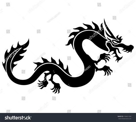 Vector. Black Dragon. - 104631320 : Shutterstock