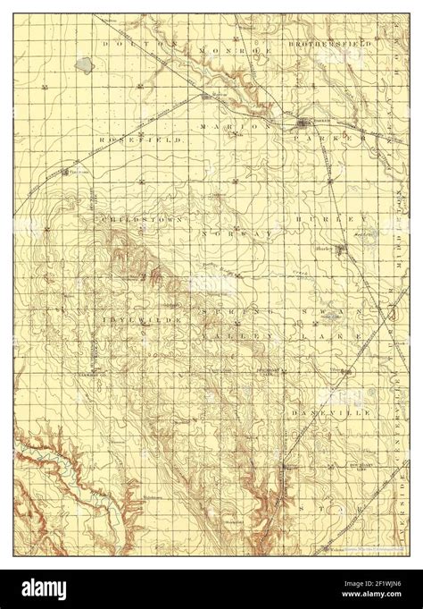 Parker, South Dakota, map 1898, 1:125000, United States of America by Timeless Maps, data U.S ...