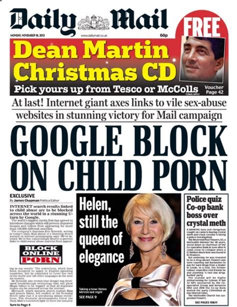 UK newspaper review: Google child abuse block in headlines - BBC News