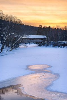 Snow in covered bridge, New Hampshire Snow Scenes, Winter Scenes ...