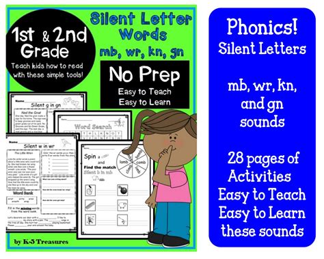 Silent Letter Phonics Worksheets Phonics Activities 1st Grade ...