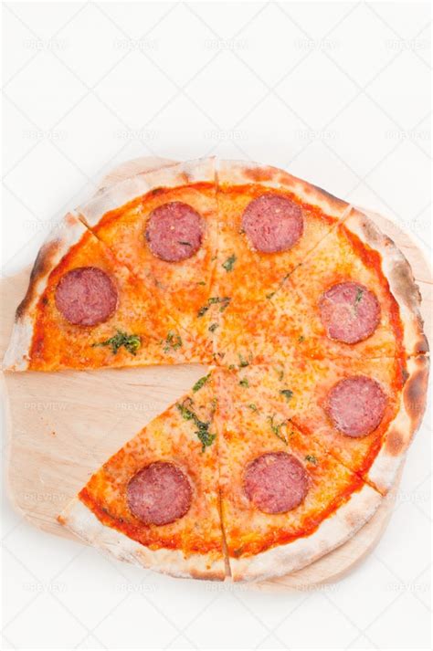 Pepperoni Pizza Sliced - Stock Photos | Motion Array