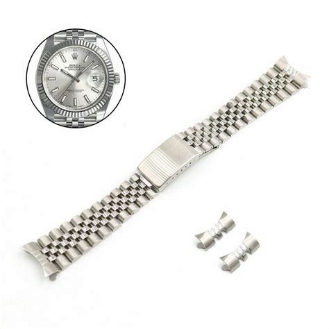 Silver Strap Bracelet Jubilee for Rolex Datejust 19,20mm Stainless Steel