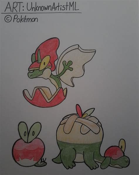 FULL RENDER: Applin, Flapple and Appletun by UnknownArtistML on DeviantArt