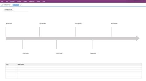 OneNote Timeline Vorlage - NoteVorlagen.de