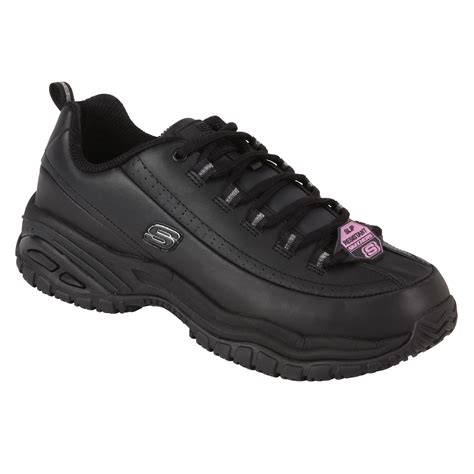 Skechers Women's Black Slip-Resistant Sofie Oxford Shoe