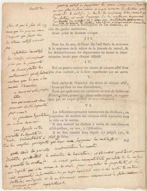 Draft of the French Constitution of 1791:...