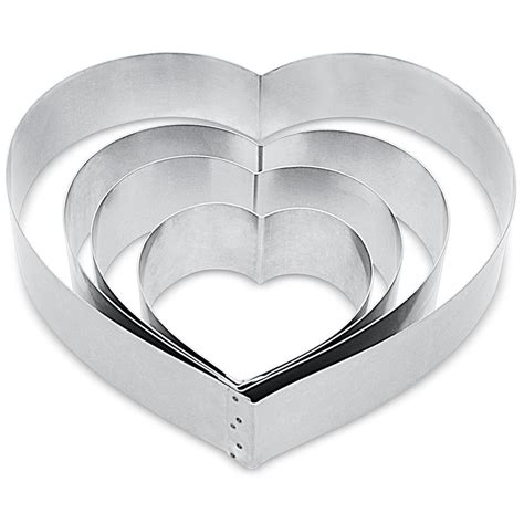 Stainless Steel Heart Cake Rings - Bakeware - Crown Cookware B2B Store