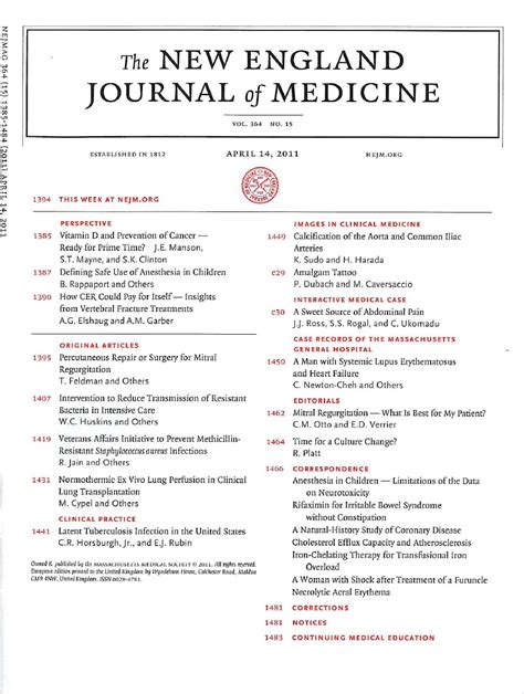 4UCAMPUS :: The New England Journal of Medicine