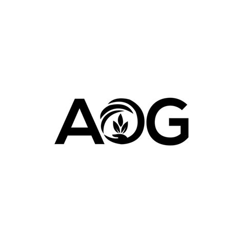 AOG letter design.AOG letter logo design on WHITE background. AOG ...