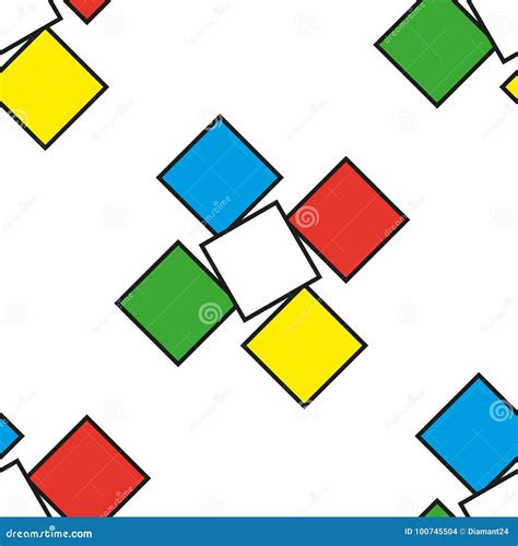 Colorful Squares As Seamless Pattern Stock Illustration - Illustration ...