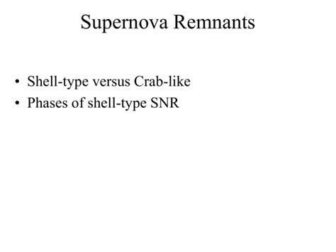 Supernova remnants