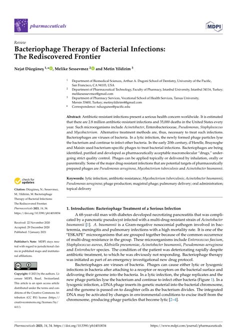 (PDF) Bacteriophage Therapy of Bacterial Infections: The Rediscovered ...