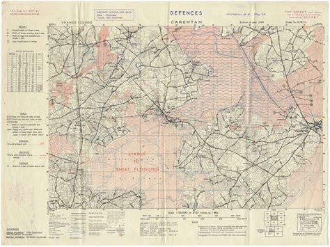 Top-secret map of the key crossroads town of Carentan, prepared for D-Day - Rare & Antique Maps