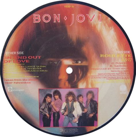 Bon Jovi In And Out Of Love UK 7" vinyl picture disc (7 inch picture disc single) (1472)