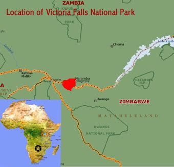 Victoria Falls Zambia Map