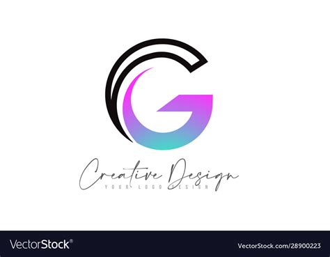 Letter g logo design icon with modern creative Vector Image