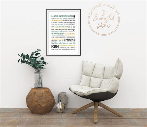 Breaking Bad Quotes Printable Print | Printable Wall Art