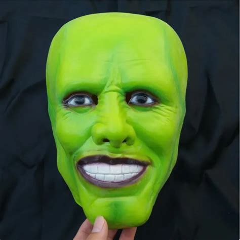 The Jim Carrey Movies Mask Cosplay Green Mask Costume Adult Fancy Dress ...