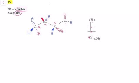 Redraw the following aldotetrose as a Fischer projection, and assign R ...