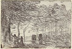 48 Corot Drawings ideas | drawings, landscape drawings, sketches