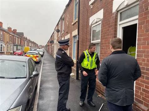 Moment man is arrested as police smash down Doncaster house door to ...