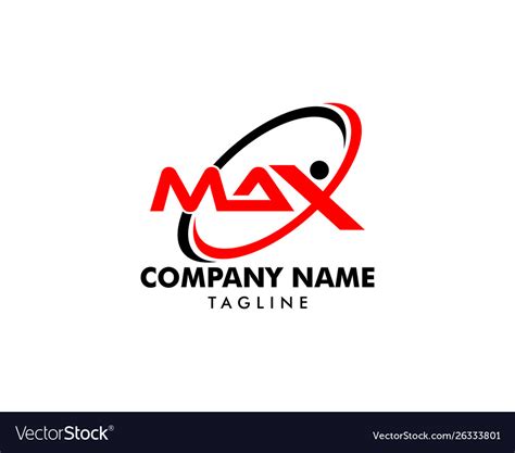 Initial letter max design logo Royalty Free Vector Image