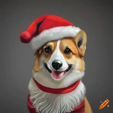 Hyper realistic portrait of a corgi in an ugly christmas sweater