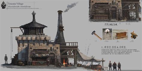 ArtStation - medieval_blacksmith_Workshop, Yuolden . | Concept art ...