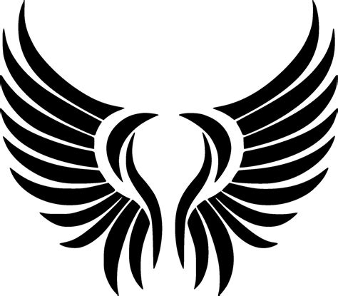 Angel Wings, Black and White Vector illustration 29191546 Vector Art at ...