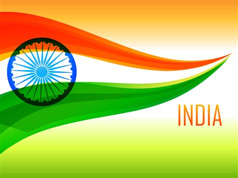 indian flag made with tricolor wave 458100 Vector Art at Vecteezy