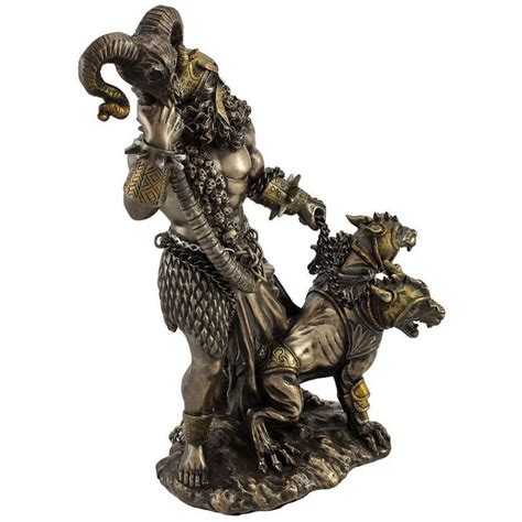 Hades Greek God of the Underworld with Cerberus, 3 Headed Dog Statue ...