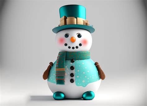 Premium AI Image | 3d Christmas snowman