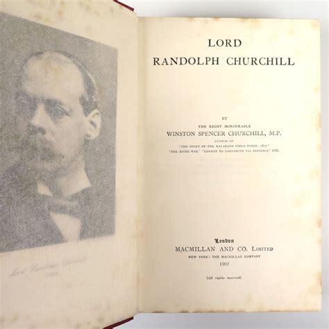 Lord Randolph Churchill, a 1910 presentation copy with three author signatures - the book signed ...