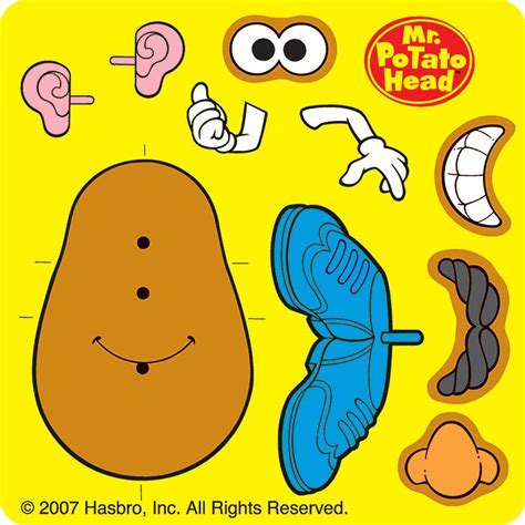 mr Potato Head Parts Coloring Pages | Toy story crafts, Mr potato head, Potato heads