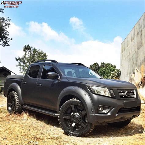 NIssan Frontier XD Series XD811 Rockstar 2 Wheels Satin Black and Black Inserts