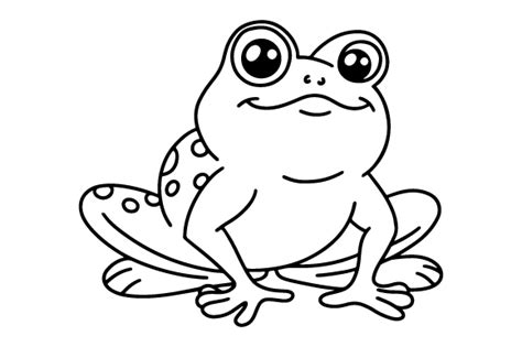 Frog Coloring Page SVG Cut file by Creative Fabrica Crafts · Creative Fabrica