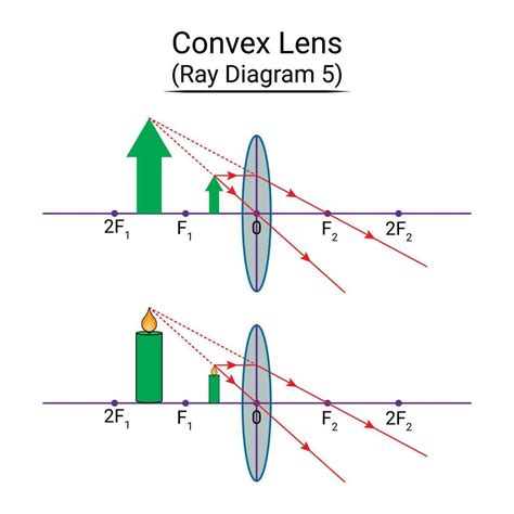 Convex Lens Ray Diagram 5 27800002 Vector Art at Vecteezy