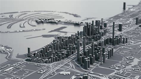 Dubai city 3d map. stock illustration. Illustration of promoting ...