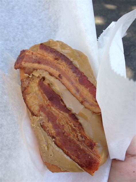 Voodoo Doughnut maple bacon bar. Had no idea these would be so amazing ...