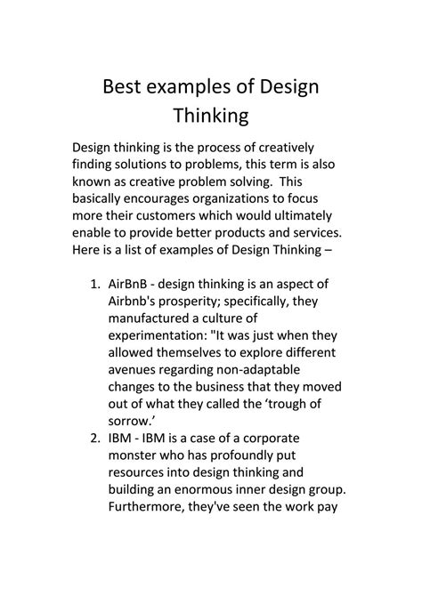 Best examples of Design thinking by sameep Henry harvin - Issuu