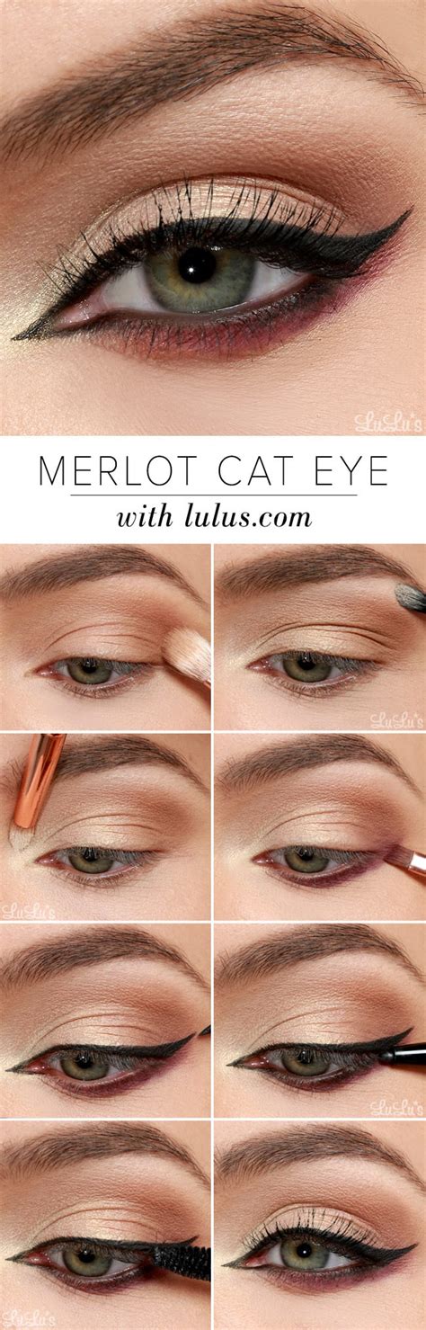 Lulus How-To: Merlot Cat Eye Makeup Tutorial - Lulus.com Fashion Blog